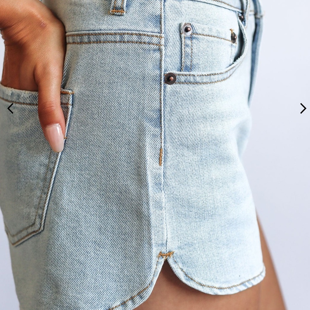 Florence by Mills light wash high waisted shorts